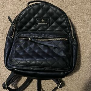 Liz Claiborne Quilted Black Backpack